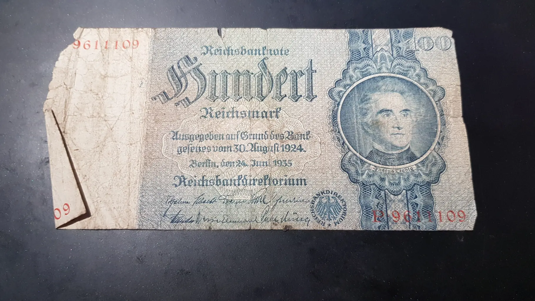 Bancnotă 100 Reichsmark 1935, GERMANIA, FA
