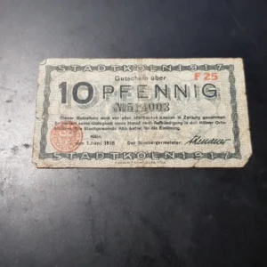Notgeld 10 Pfennig 1918, GERMANIA - Koln, G