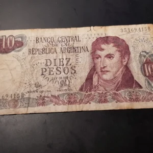 Bancnotă 10 Pesos 1976, ARGENTINA, G